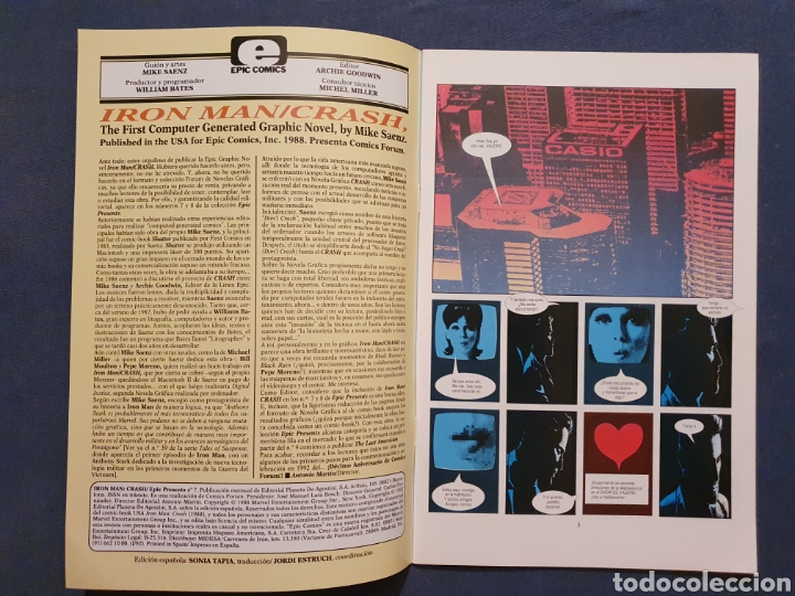 C&oacute;mics: EPIC PRESENTS VOL. 1 # 7 (FORUM) - IRON MAN : CRASH - 1 DE 2 - Foto 3