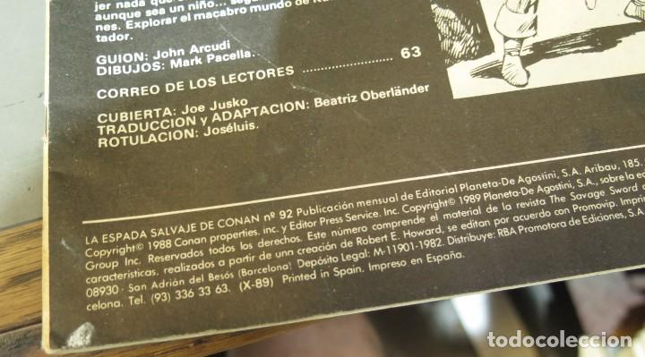 C&oacute;mics: LA ESPADA DEL SALVAJE CONAN EL BARBARO. 92 - Foto 2