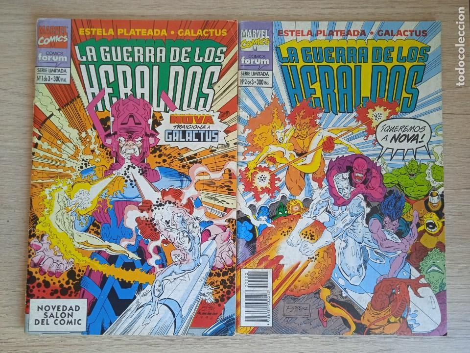C&oacute;mics: LA GUERRA DE LOS HERALDOS. N&ordm; 1 Y 2 - SERIE DE 3 N&Uacute;MEROS -ED. FORUM.