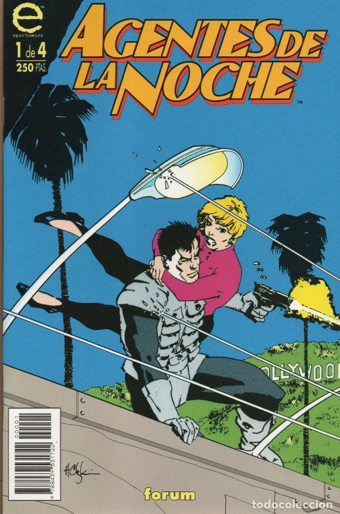 C&oacute;mics: AGENTES DE LA NOCHE. HOWARD CHAYKIN. MINISERIE DE 4. COMPLETA. EPIC COMICS. FORUM - Foto 1