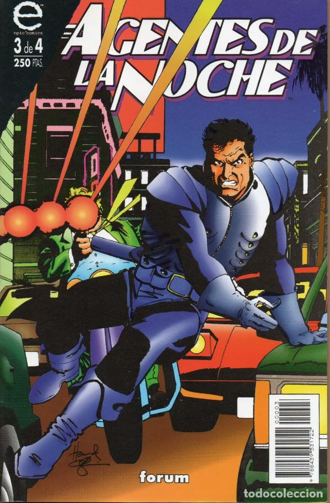C&oacute;mics: AGENTES DE LA NOCHE. HOWARD CHAYKIN. MINISERIE DE 4. COMPLETA. EPIC COMICS. FORUM - Foto 3