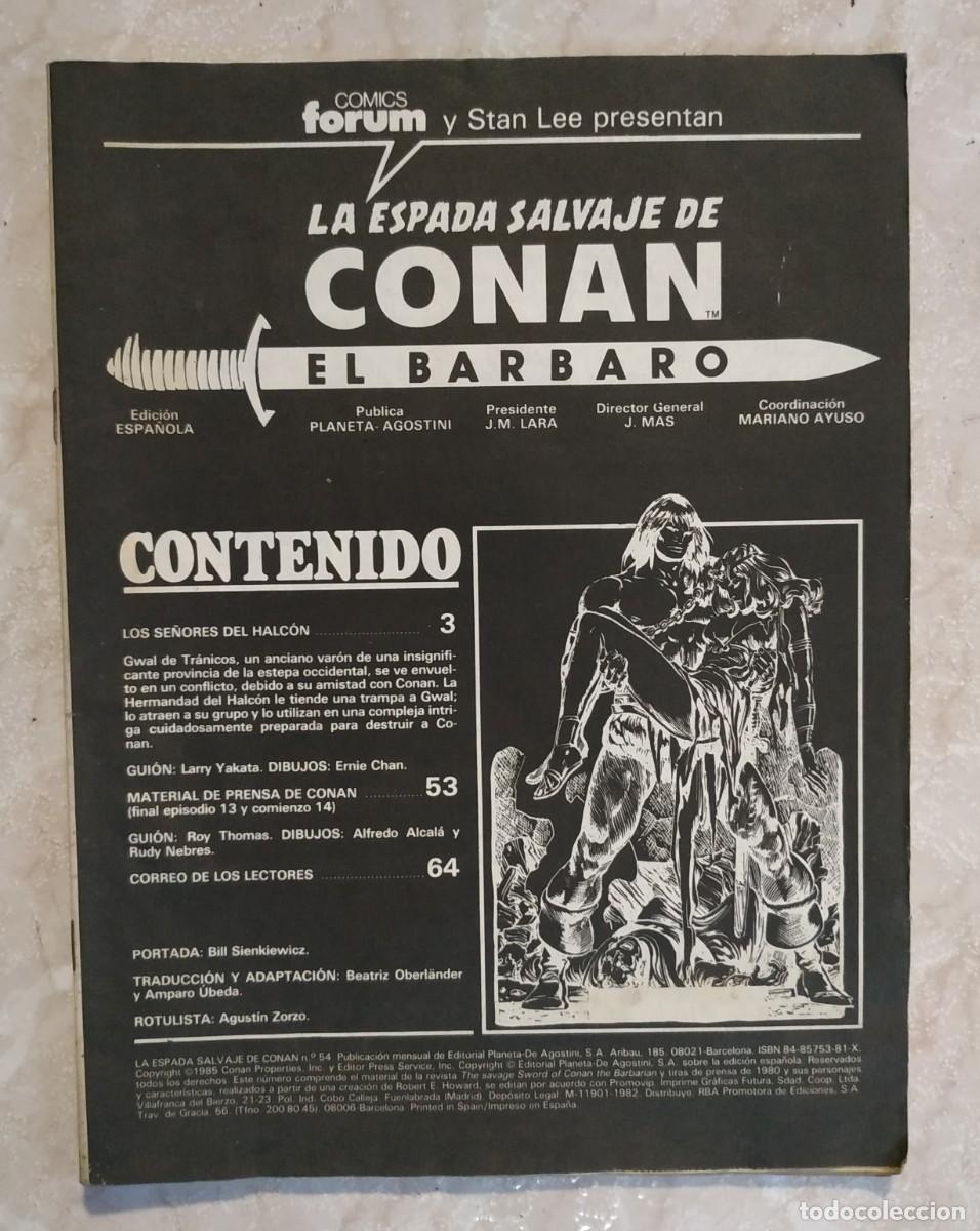C&oacute;mics: LA ESPADA SALVAJE DE CONAN 54 (SIN PORTADA) - Foto 1