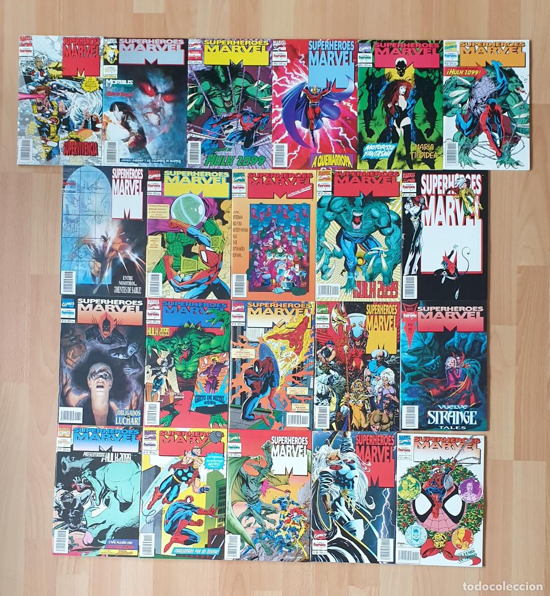 C&oacute;mics: SUPERHEROES MARVEL. Colecci&oacute;n completa de 21 comics. Comics Forum 1994. - Foto 1