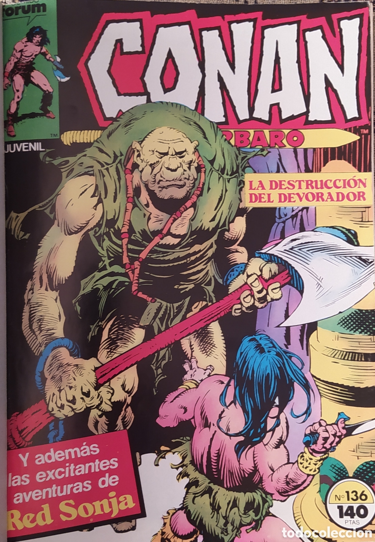 C&oacute;mics: CONAN EL BARBARO MARVEL COMICS FORUM A&Ntilde;OS 80 - Foto 2