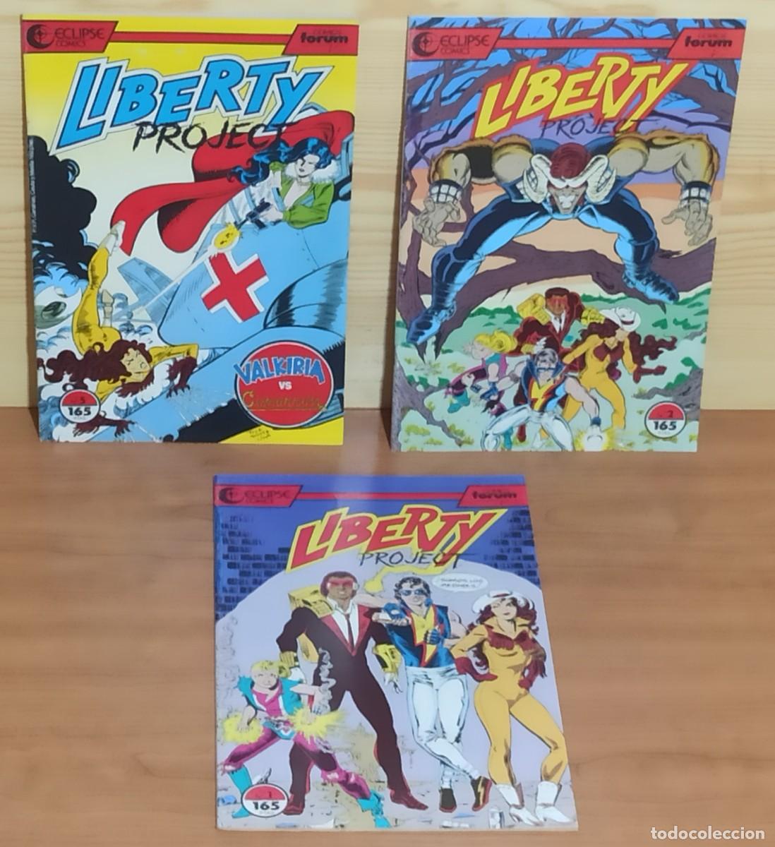C&oacute;mics: LIBERTY PROJECT TRES EJEMPLARES N&ordm; 1 2 Y 5 ECLIPSE - 1990 FORUM EXCELENTE ESTADO. - Foto 1