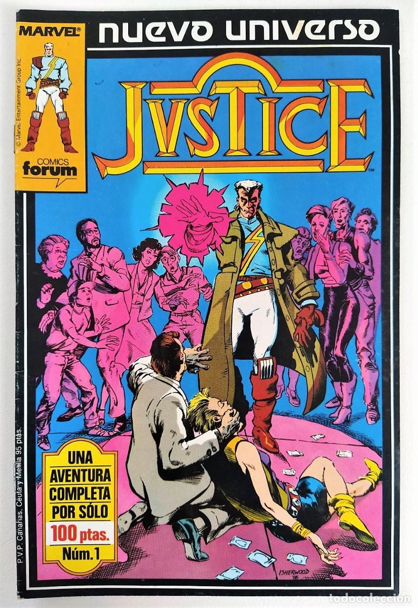 C&oacute;mics: JUSTICE # 1 / NUEVO UNIVERSO MARVEL ~ MARVEL/FORUM (1988) - Foto 1