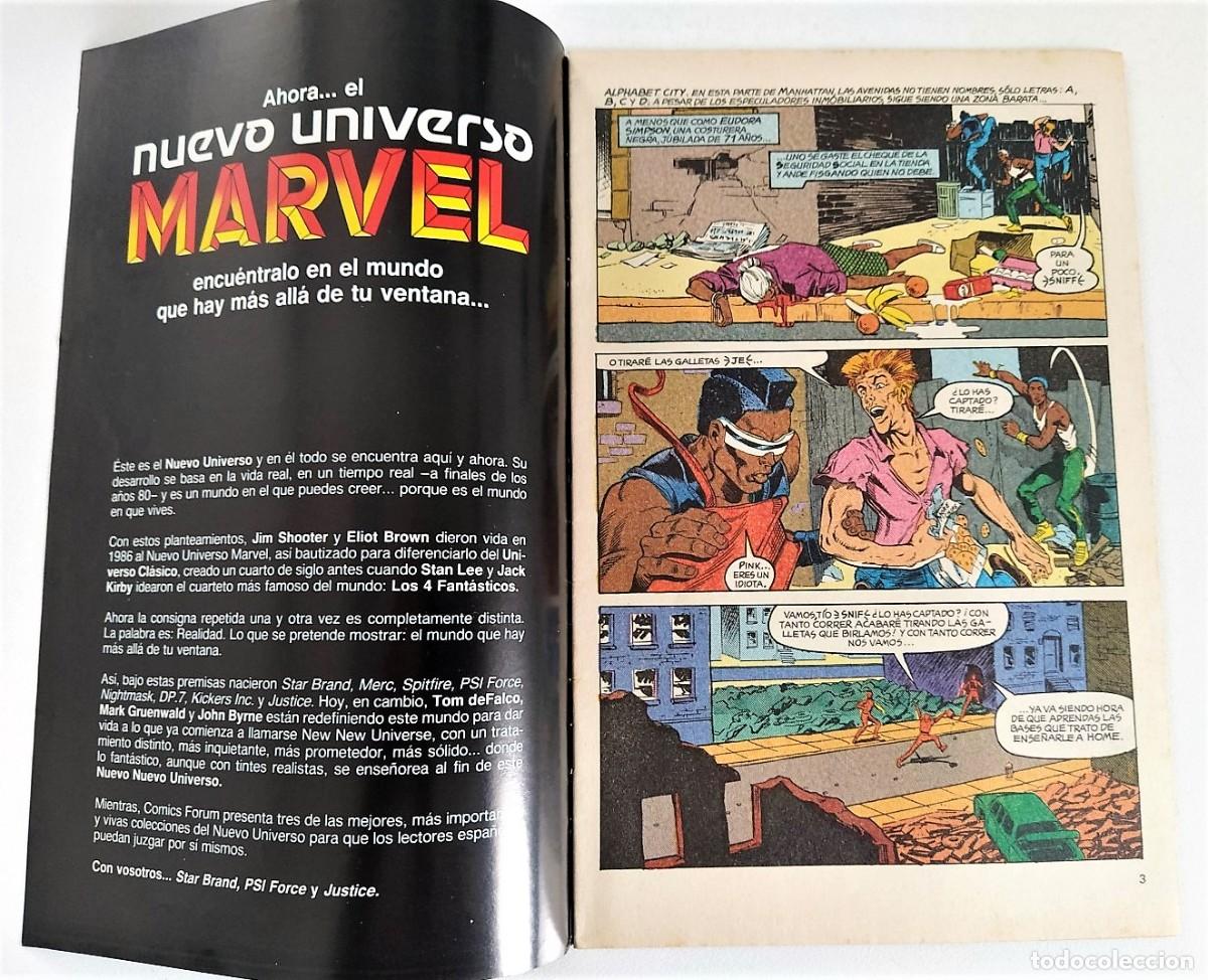 C&oacute;mics: JUSTICE # 1 / NUEVO UNIVERSO MARVEL ~ MARVEL/FORUM (1988) - Foto 2