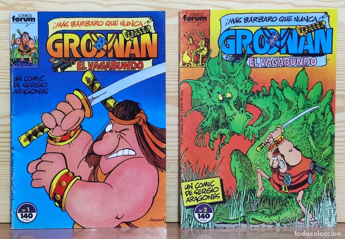 C&oacute;mics: GROONAN EL VAGABUNDO DOS EJEMPLARES N&ordm;1 Y 2 - 1987 FORUM. - Foto 1