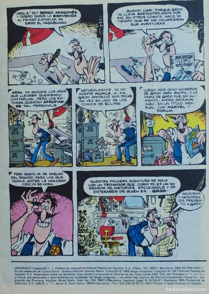 C&oacute;mics: GROONAN EL VAGABUNDO DOS EJEMPLARES N&ordm;1 Y 2 - 1987 FORUM. - Foto 4