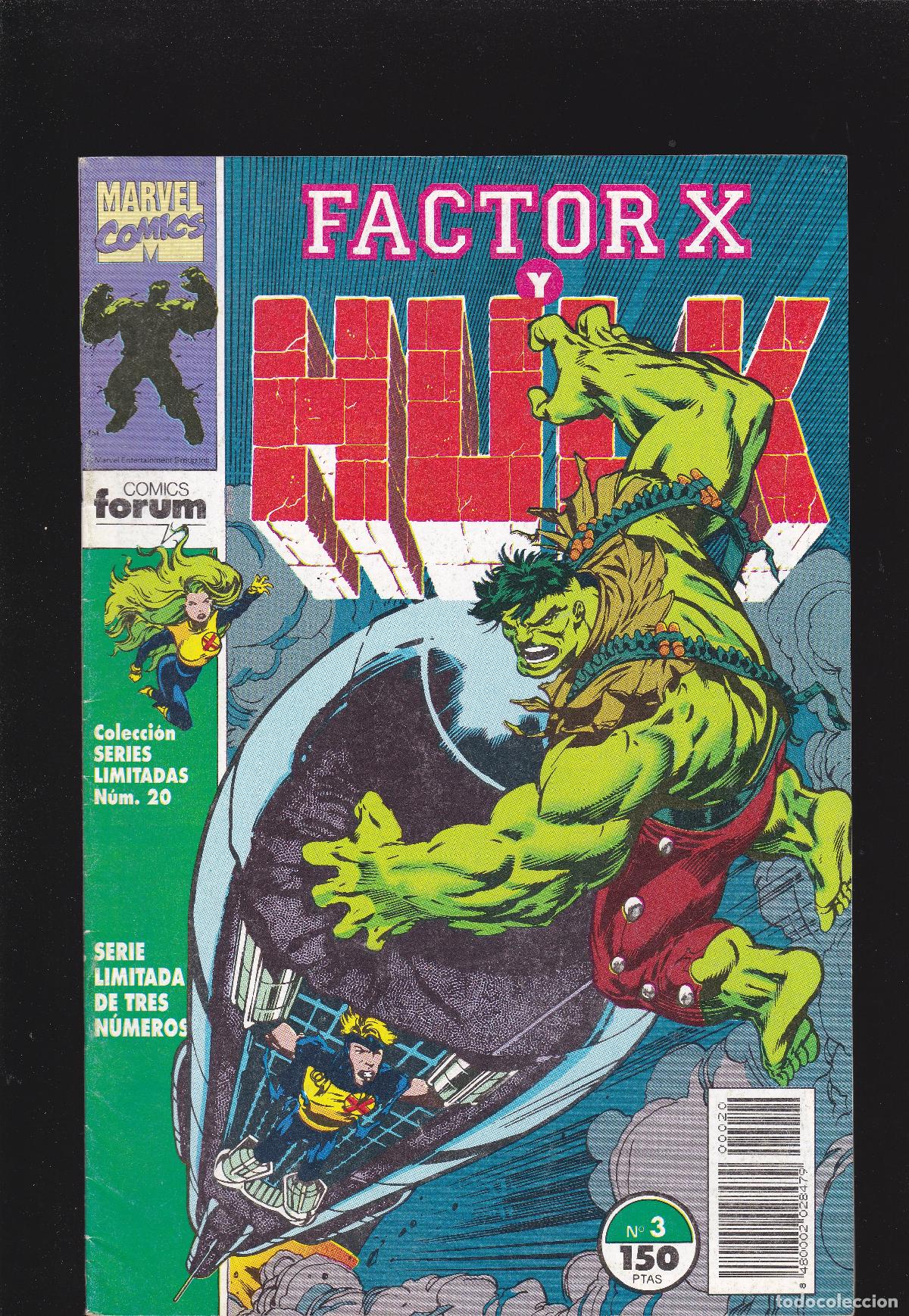 C&oacute;mics: SERIES LIMITADAS - N&ordm; 20 - Factor-X y Hulk 3 - 1993 FORUM - Foto 1