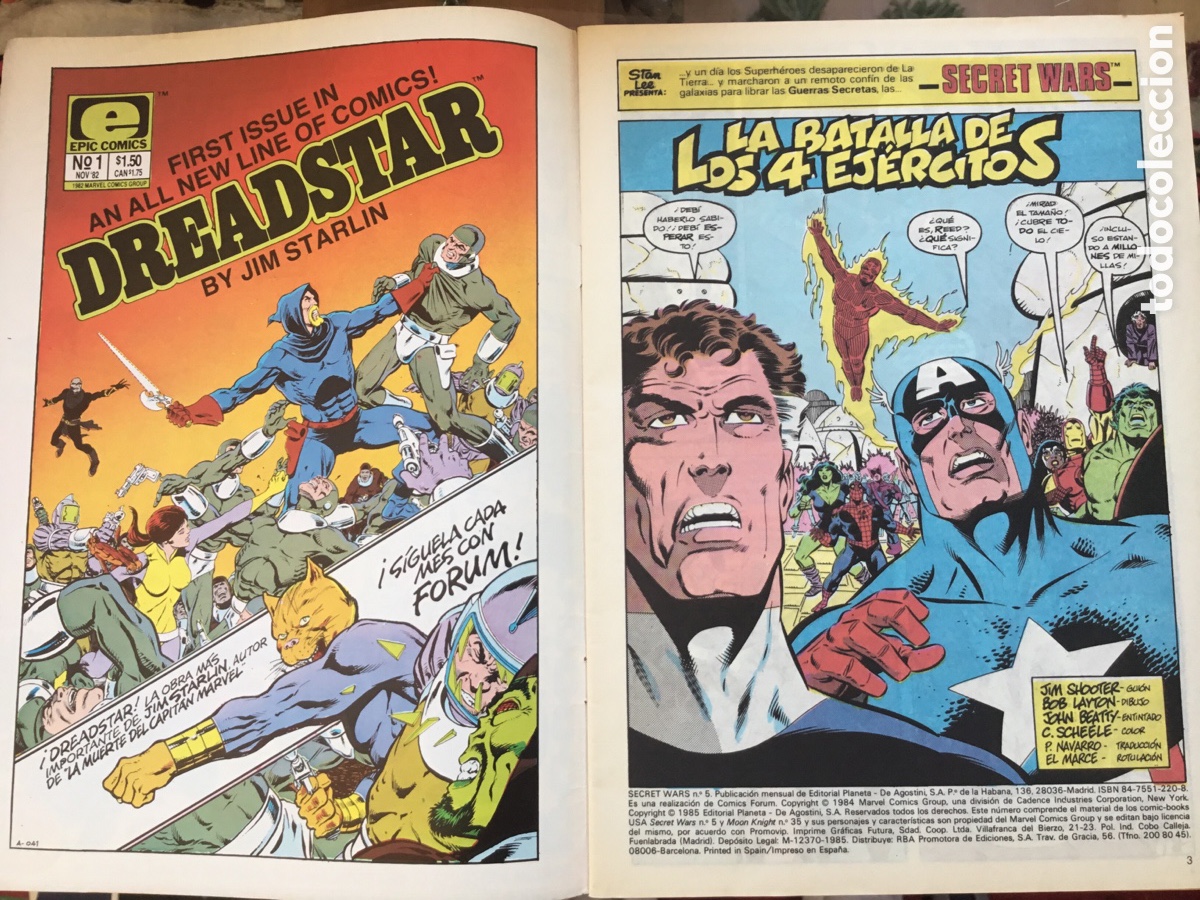 C&oacute;mics: MARVEL SECRET WARS N&ordm; 5 1984 - Foto 2
