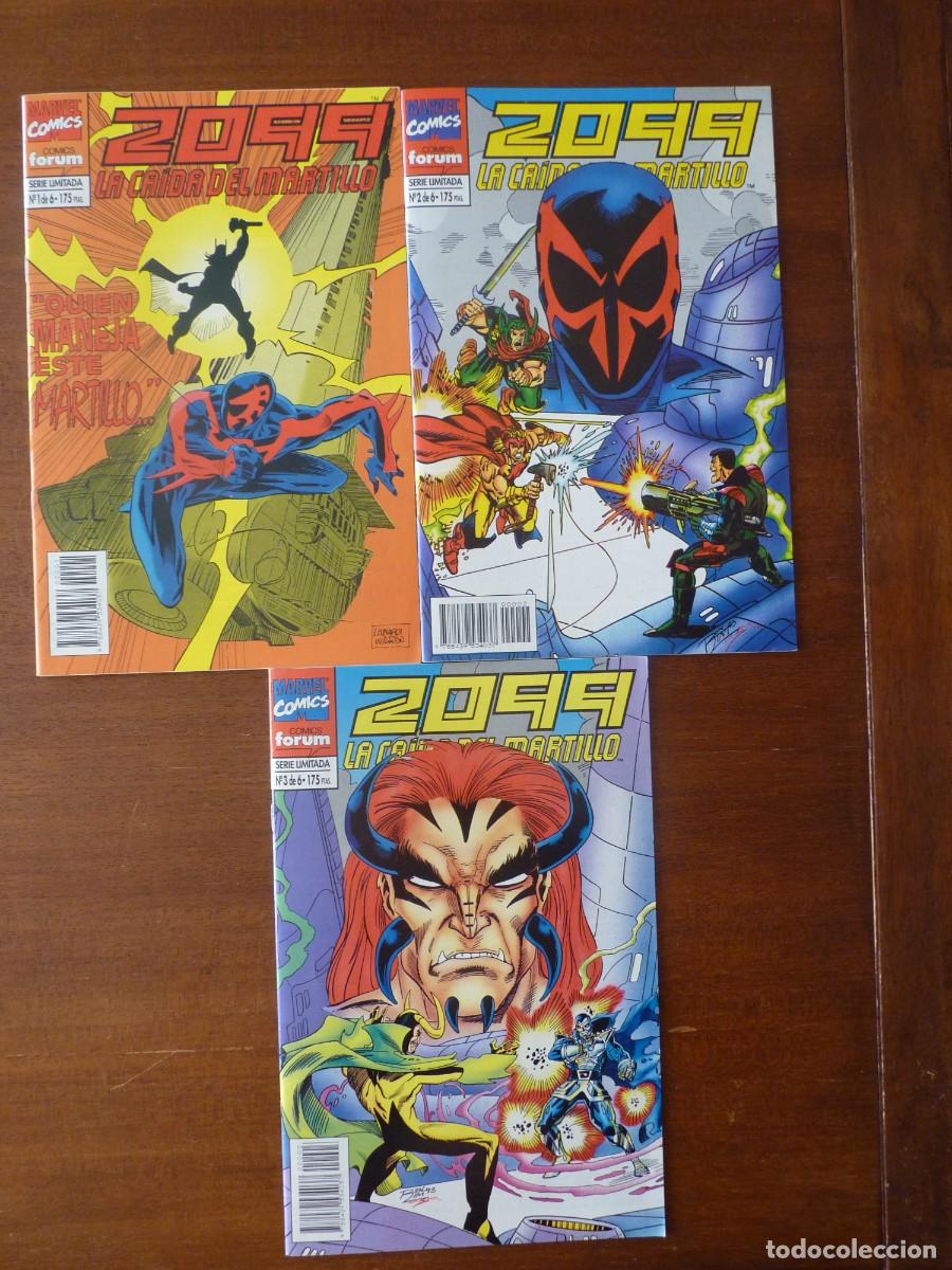 C&oacute;mics: SPIDERMAN 2099 LA CA&Iacute;DA DEL MARTILLO N&ordm; 1,2, Y 3 FORUM 1994 - Foto 1