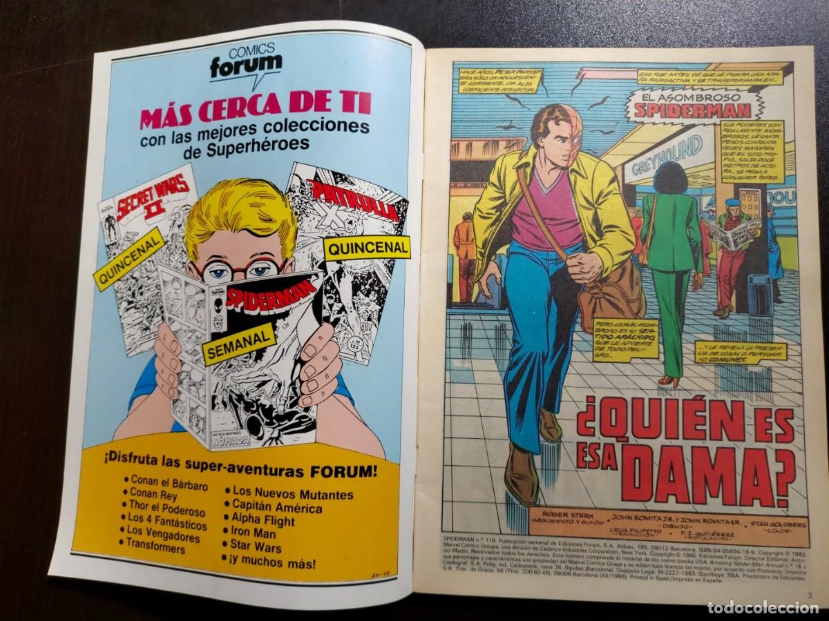 C&oacute;mics: Spiderman Vol. 1 n&ordm; 118 - Comics Forum - 1986 - Foto 8