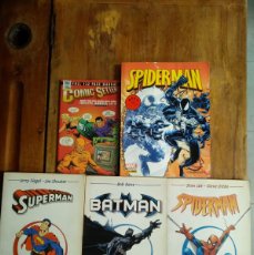 Cómics: LOTE 5 CÓMICS SUPERHEROES-BATMAN/HULK/SPIDERMAN/CÓMIC SETTER (EN INGLES)/SUPERMAN-. Lote 394509449