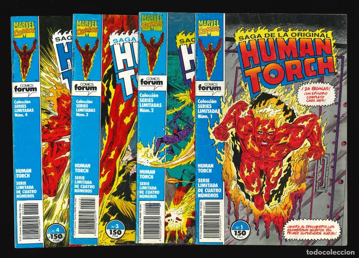 C&oacute;mics: SAGA DE LA ORIGINAL HUMAN TORCH - FORUM / COLECCI&Oacute;N COMPLETA (4 N&Uacute;MEROS) - Foto 1