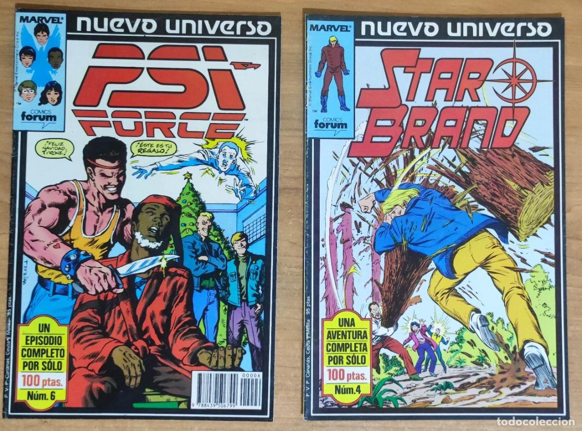 Comics: NUEVO UNIVERSO MARVEL DOS EJEMPLARES N&ordm; 4 Y 6 - EDITORIAL FORUM 1987.