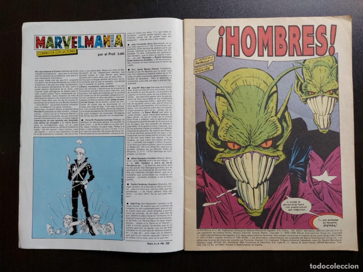 C&oacute;mics: La Patrulla X n&ordm; 90 - Marvel - Comics Forum - 1988 - Foto 4