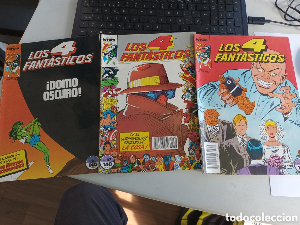 C&oacute;mics: lote 10 Comic los 4 FANTASTICOS Editorial Forum 1985 - Foto 2