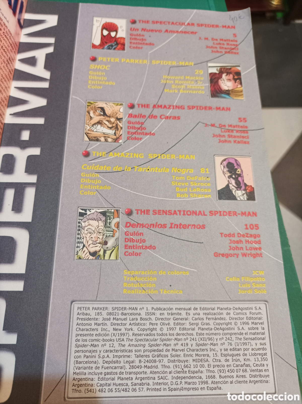 C&oacute;mics: SPIDERMAN N1 .RENACIDO..COMICS FORUM 1997 - Foto 3
