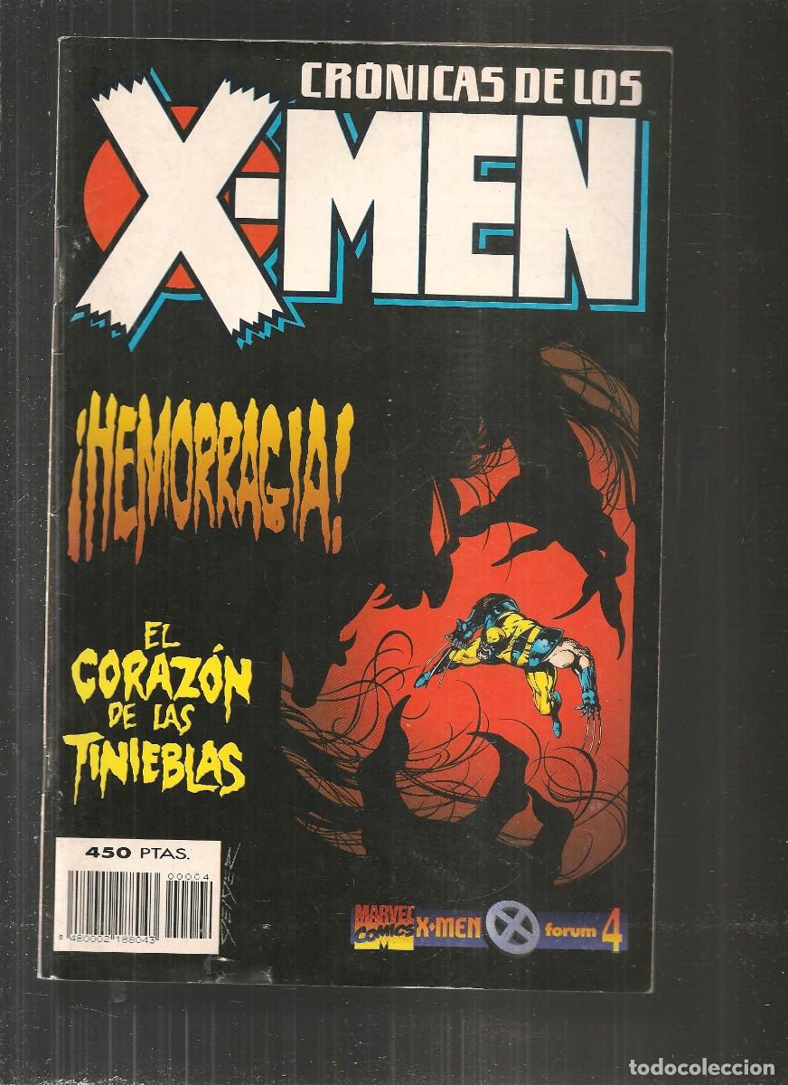C&oacute;mics: CR&Oacute;NICAS DE LOS X- MEN. N&ordm; 4. HEMORR&Aacute;GIA. EL CORAZ&Oacute;N DE LAS TINIEBLAS. FORUM. (B/A48.1) - Foto 1