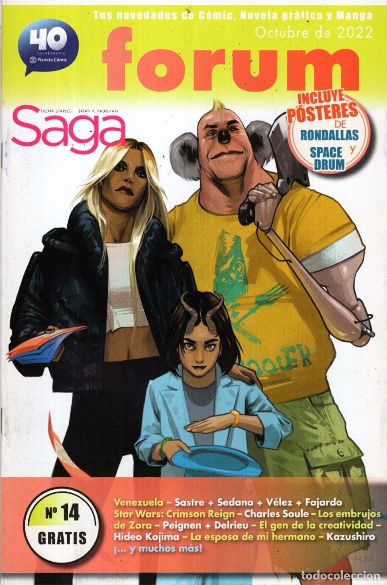 Comics: FORUM N&ordm; 14 REVISTA DE PLANETA COMIC (CON POSTERS DE RONDALLAS Y SPACE DRUM) IMPECABLE
