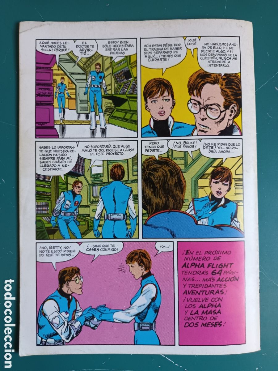 C&oacute;mics: Alpha Flight vol 1 N&deg; 34 FORUM - MARVEL 1988 LA MASA HULK - Foto 10