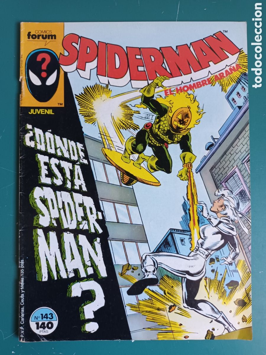 C&oacute;mics: Spiderman vol 1 N&deg; 143 FORUM - MARVEL 1987 SILVER SABLE - Foto 1