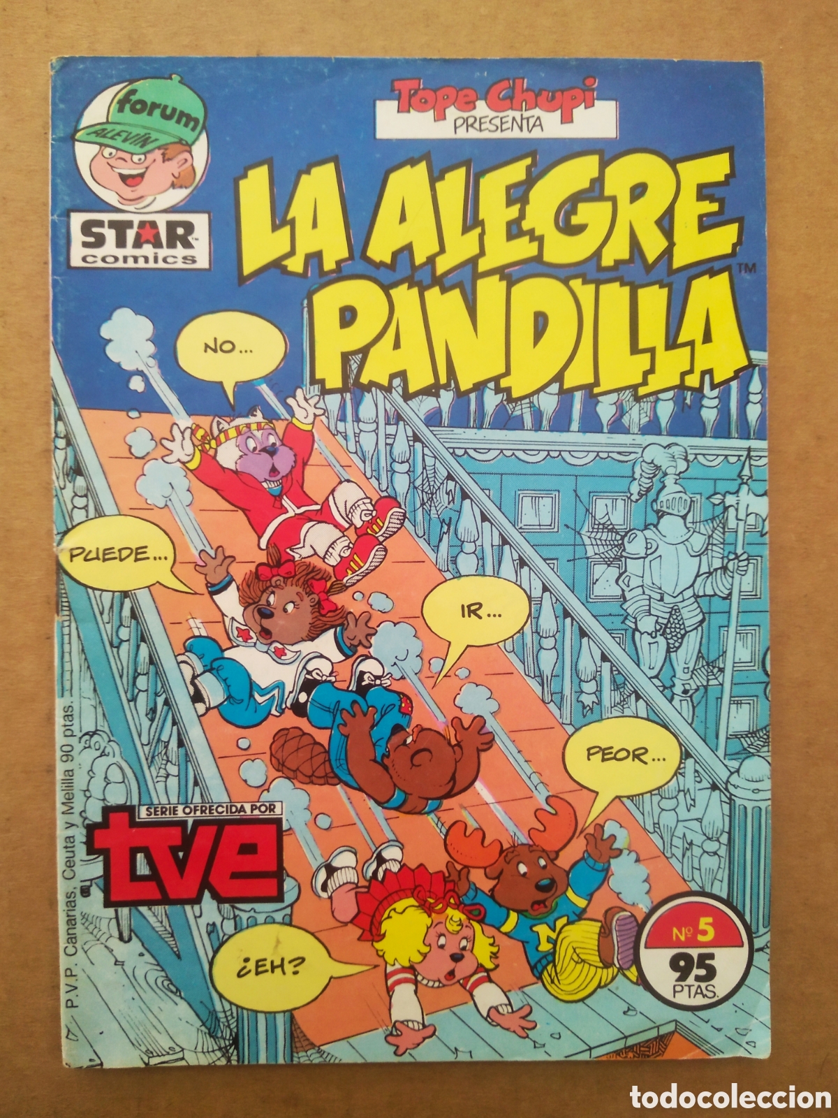 Comics: Tope Chupi Presenta La Alegre Pandilla n&deg;5 (Forum Alev&iacute;n/Star Comics, 1987). Con Heathcliff.