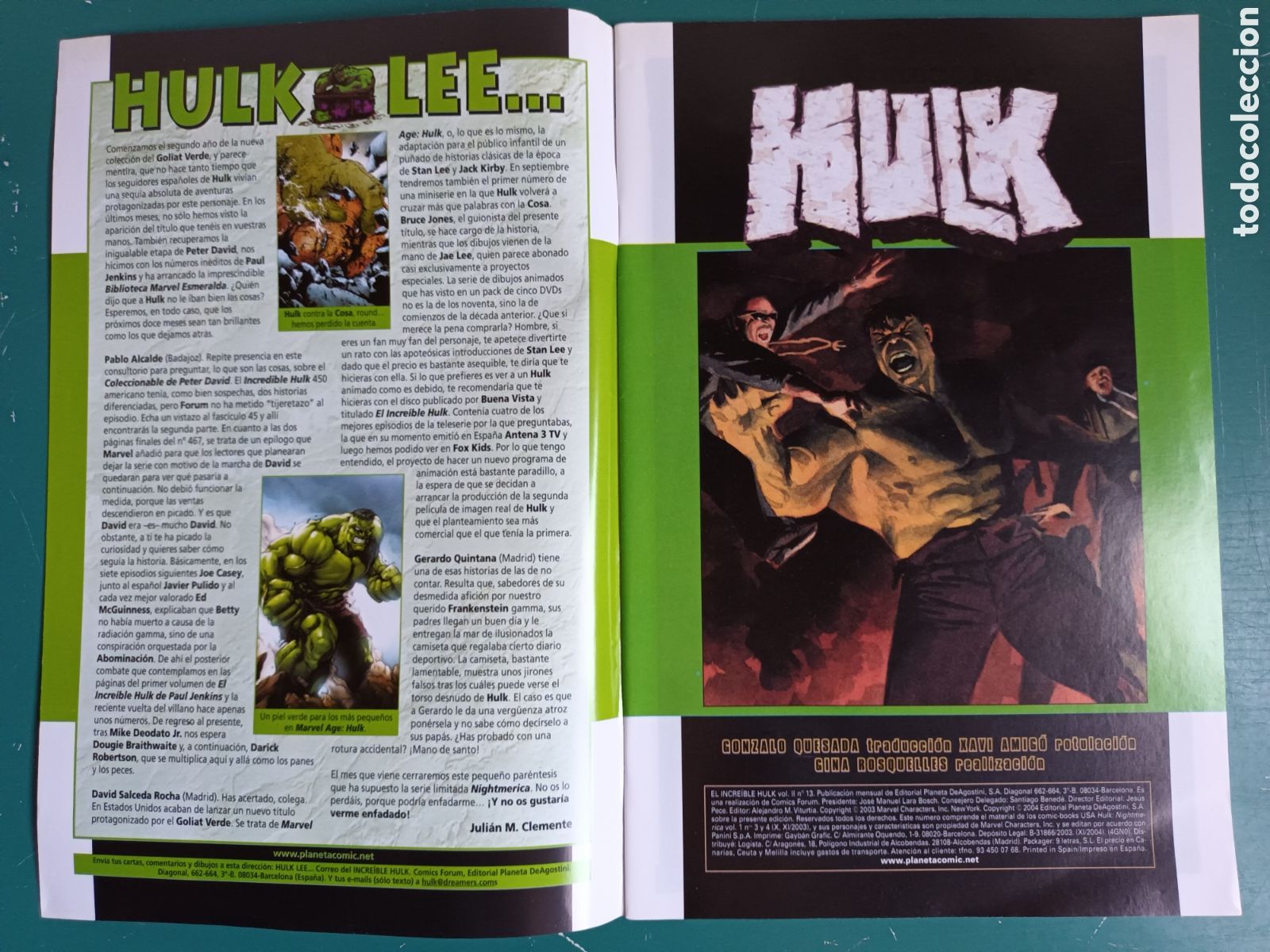 C&oacute;mics: El incre&iacute;ble Hulk vol 2 N&deg; 13 FORUM - MARVEL 2004 - Foto 2