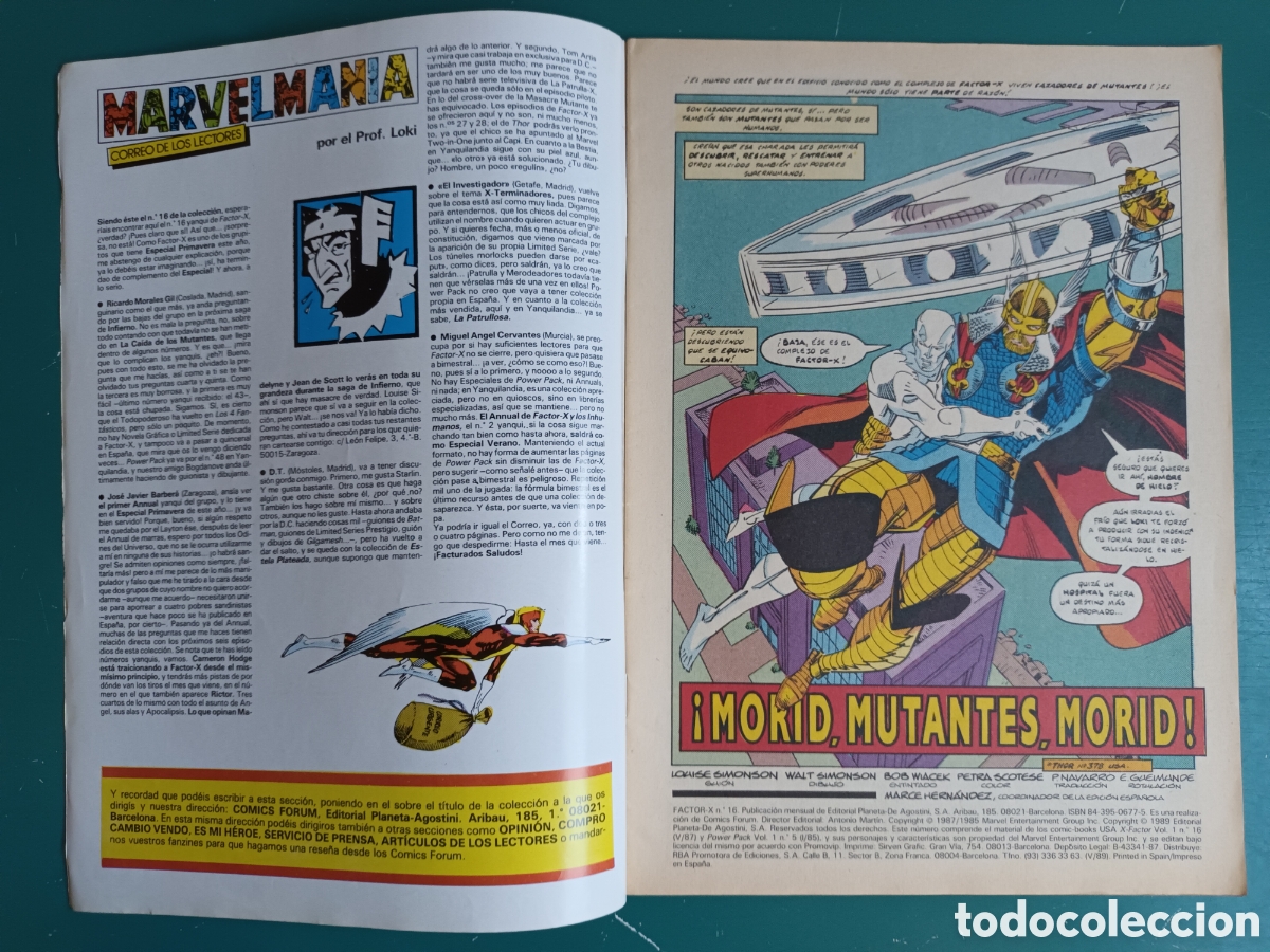 C&oacute;mics: Factor X vol 1 N&deg; 16 FORUM- MARVEL 1989 - Foto 2