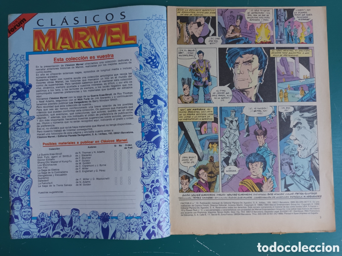 C&oacute;mics: Factor X vol 1 N&deg; 10 FORUM - MARVEL 1988 Power Pack Carlos Pacheco - Foto 2