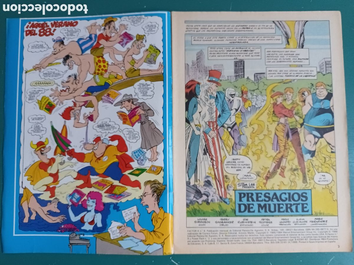 C&oacute;mics: Factor X vol 1 N&deg; 9 FORUM - MARVEL 1988 Power Pack Carlos Pacheco - Foto 2