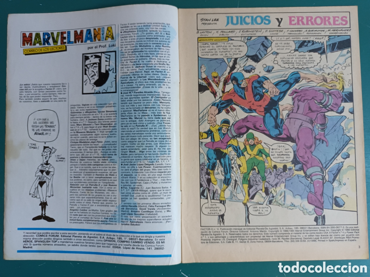 C&oacute;mics: Factor X vol 1 N&deg; 4 FORUM - MARVEL 1988 Power Pack - Foto 2