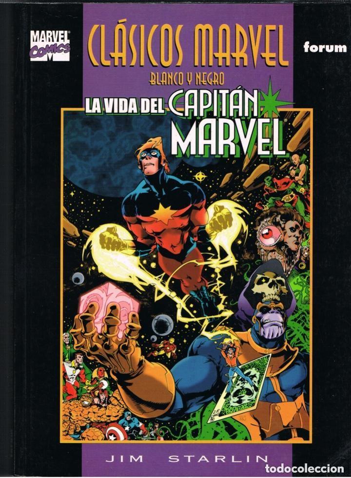 C&oacute;mics: LA VIDA DEL CAPIT&Aacute;N MARVEL - JIM STARLIN - CL&Aacute;SICOS MARVEL B/N- FORUM - Foto 1