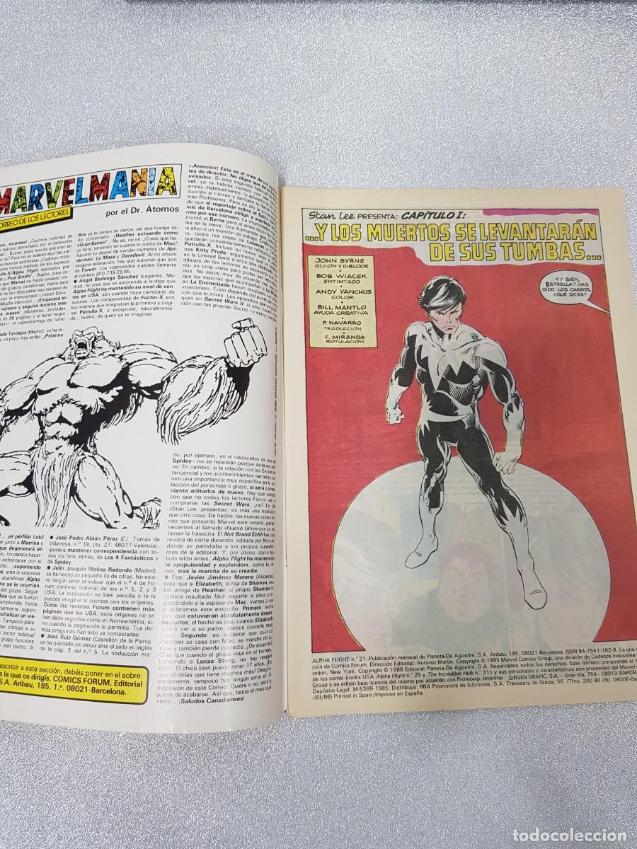 C&oacute;mics: Comics forum Alpha Flight Num 21 ESTADO NORMAL - Foto 2