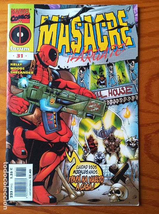 C&oacute;mics: MASACRE, DEADPOOL V.3 N&ordm; 31 (ULTIMO NUMERO). MARVEL FORUM COMICS. - Foto 1