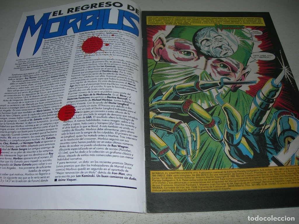 C&oacute;mics: COMIC MORBIUS EL VAMPIRO VALIENTE VS. SPIDERMAN - N&ordm; 3 DE 12 - MARVEL - COMICS FORUM - - Foto 2