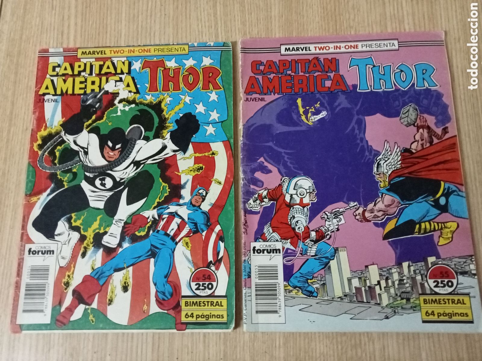 C&oacute;mics: 2 comics capit&aacute;n Am&eacute;rica Thor 54 y 55 - Foto 1