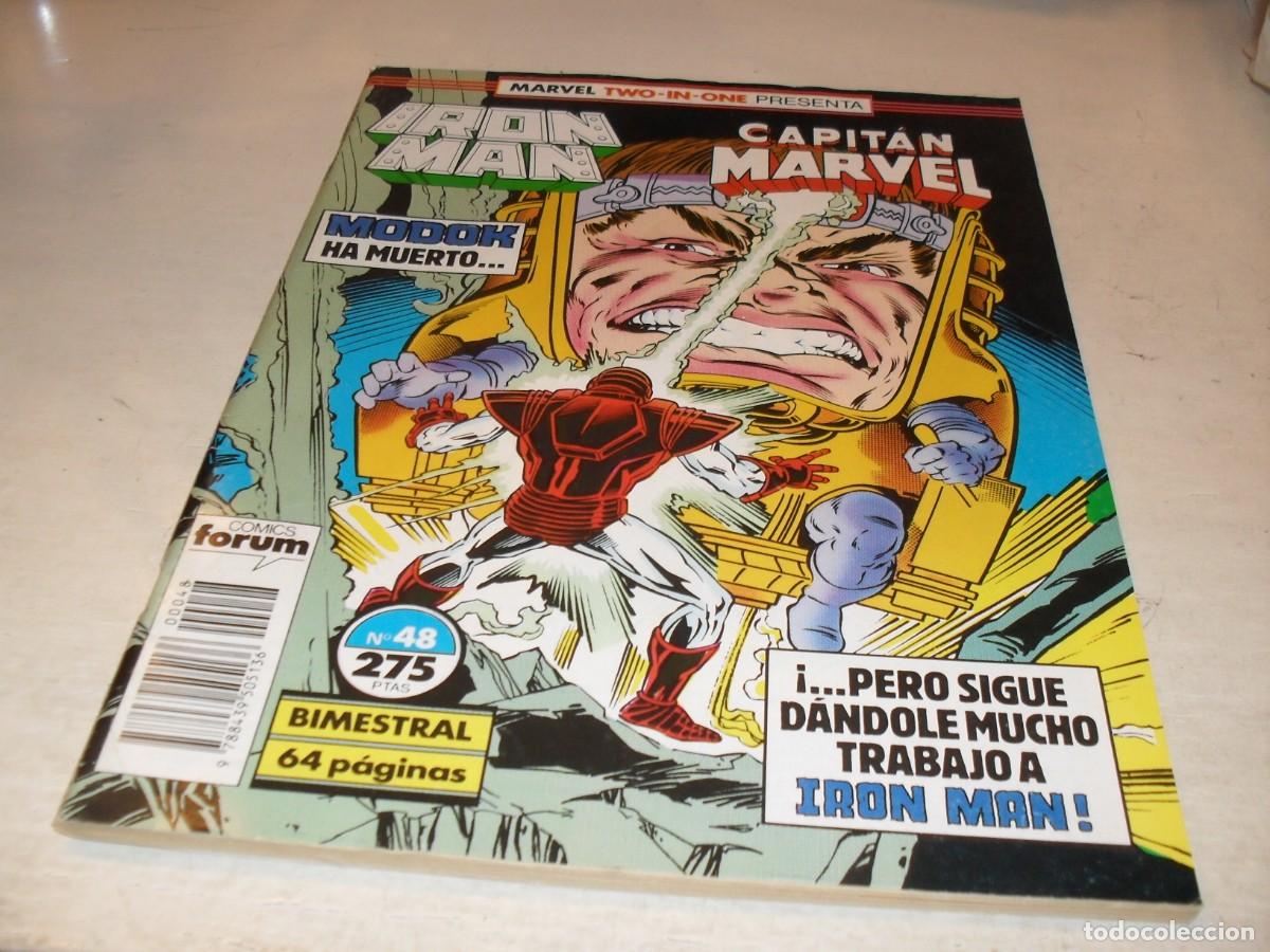 C&oacute;mics: IRON MAN 48,CON EL CAPITAN MARVEL DE COMPLEMENTO,(DE 58).FORUM,1985.LA 1&ordf;COLECCION DE FORUM - Foto 1