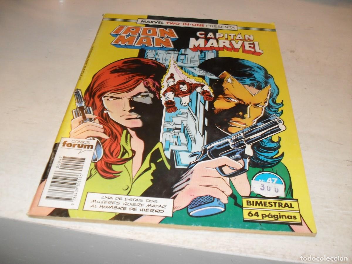 C&oacute;mics: IRON MAN 47,CON EL CAPITAN MARVEL DE COMPLEMENTO,(DE 58).FORUM,1985.LA 1&ordf;COLECCION DE FORUM - Foto 1