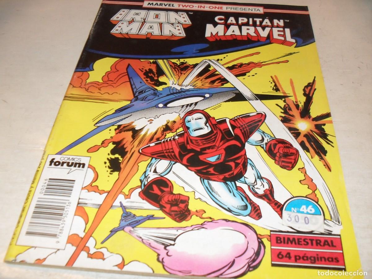 C&oacute;mics: IRON MAN 46,CON EL CAPITAN MARVEL DE COMPLEMENTO,(DE 58).FORUM,1985.LA 1&ordf;COLECCION DE FORUM - Foto 1
