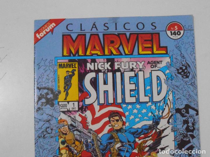 C&oacute;mics: COMIC, CLASICOS MARVEL, NICK FURY SHIELD, N&ordm;5, FORUM - Foto 2