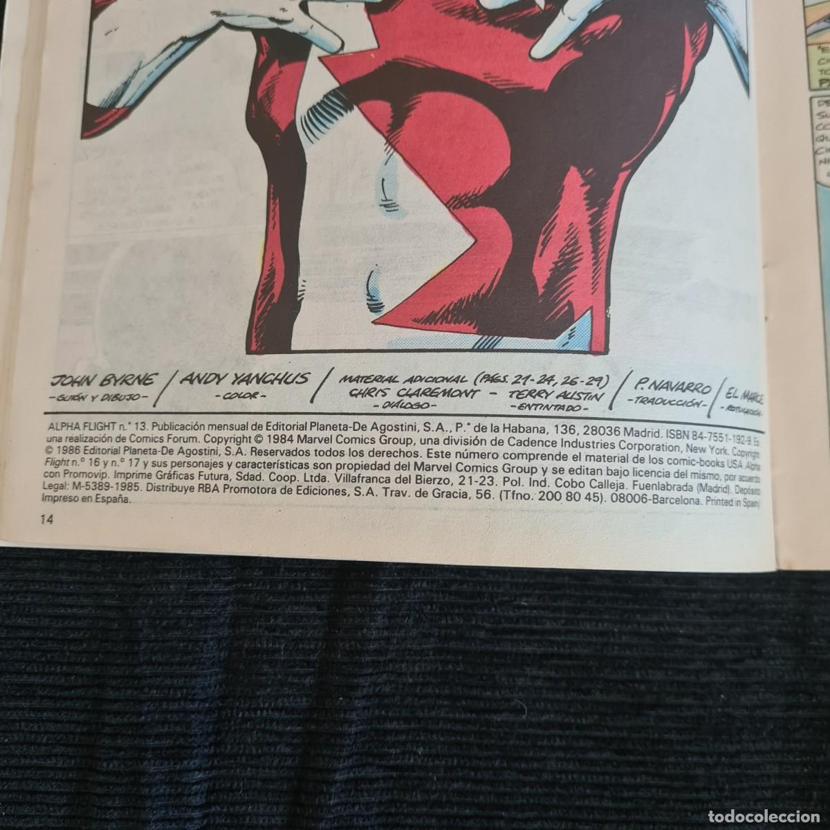C&oacute;mics: ALPHA FLIGHT - N&ordm;13 - MARVEL - COMICS FORUM JUVENIL A&Ntilde;O 1985 / M-1070 - Foto 3