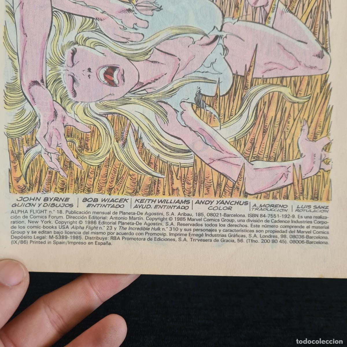 C&oacute;mics: ALPHA FLIGHT - N&ordm;18 - MARVEL - COMICS FORUM JUVENIL A&Ntilde;O 1985 / M-1074 - Foto 3