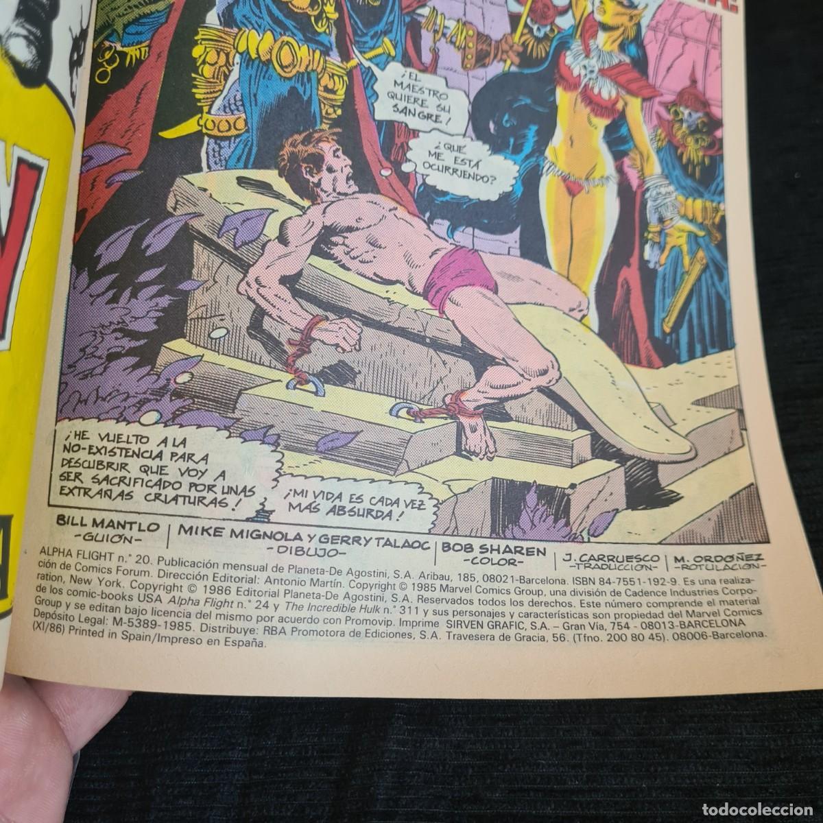 C&oacute;mics: ALPHA FLIGHT - N&ordm;20 - MARVEL - COMICS FORUM JUVENIL A&Ntilde;O 1985 / M-1076 - Foto 3