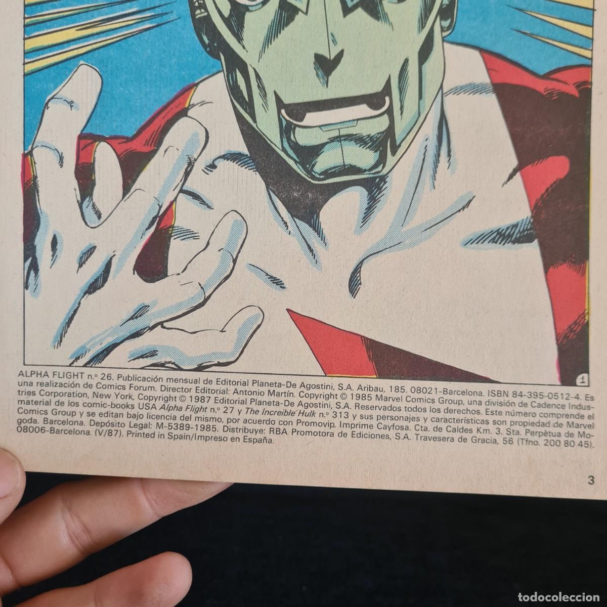 C&oacute;mics: ALPHA FLIGHT - N&ordm;26 - MARVEL - COMICS FORUM JUVENIL A&Ntilde;O 1985 / M-1080 - Foto 3