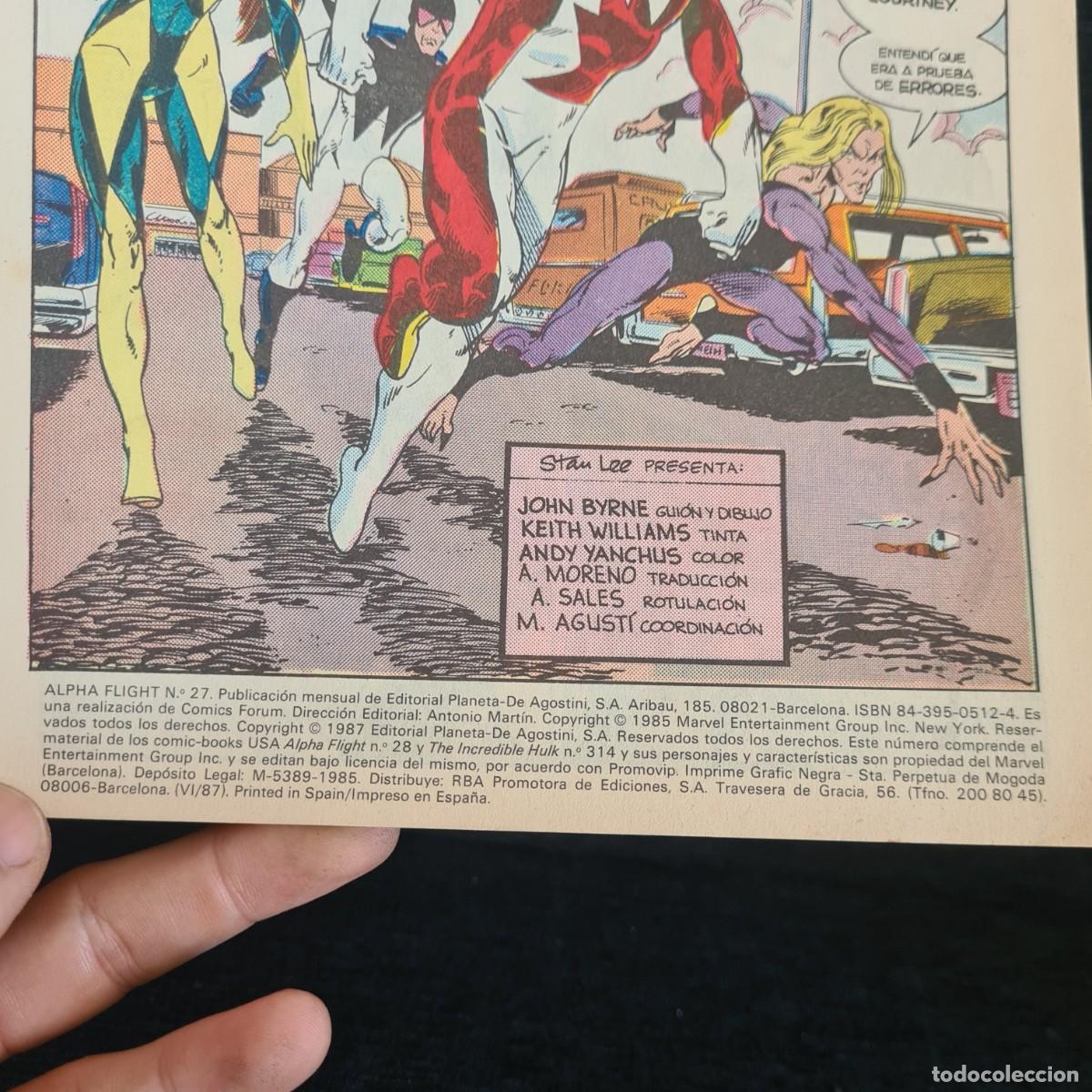 C&oacute;mics: ALPHA FLIGHT - N&ordm;27 - MARVEL - COMICS FORUM JUVENIL A&Ntilde;O 1985 / M-1081 - Foto 3