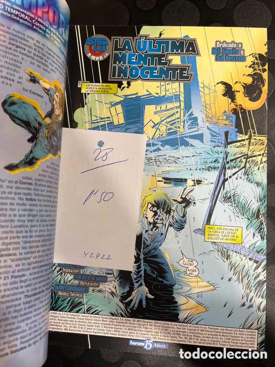 C&oacute;mics: X MAN VOL.2 N.28 INVASI&Oacute;N ALIENIGENA ( 1996/2000 ) - Foto 3