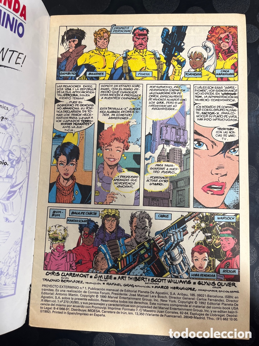 C&oacute;mics: PROYECTO EXTERMINIO N.1 PATRULLA X ( 1992 ) - Foto 3