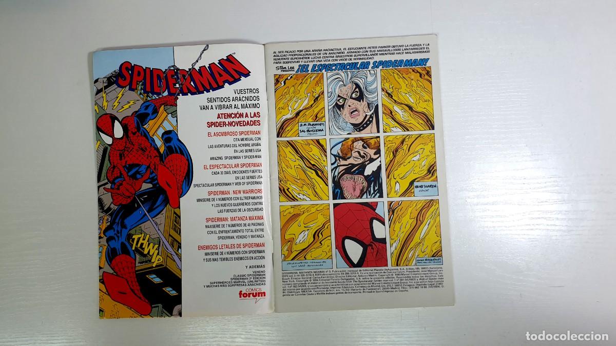 C&oacute;mics: Marvel, Forum: Spiderman - Veneno. Matanza M&aacute;xima. N&uacute;mero 3 de 7. 1994. C&oacute;mic. - Foto 2